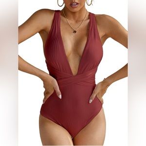 NEW High Waisted Monokini Swimsuit Small